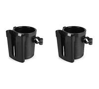 Jnchdghwa 2X Bike Cup Holder with Cell Phone Keys Holder,Universal Handlebar Drink Cup Holder for Bicycles Scooters,Black