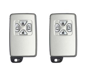 Jnchdghwa 2X Car Smart Card Remote Car Key Shell Case Fob 4 Button for Alphard Estima Vellfire