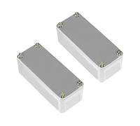 Jnchdghwa 2X Diecast Aluminium Electronics Project Box Case Enclosure Instrument 1590A Style Guitar Effects Aluminium Stomp Box
