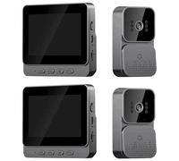 Jnchdghwa 2X Doorbell Video Intercom Camera Inteligente Wireless By Night Vision 4.3inch Screen for Security Smart Home Apartment