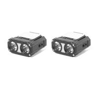 Jnchdghwa 2X Dual Beam Hat Clip Cap Light Mini LED Headlamp Sensor Headlight USB Rechargeable Adjustable Angle Camping Headlamp