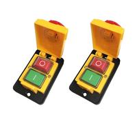 Jnchdghwa 2X DZ05 7 Pins 400V IP55 Three-Phase Electromagnetic Emergency Stop Push Button Switch