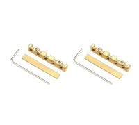 Jnchdghwa 2X Electric Guitar Brass Nut 42mm Height Adjustable Brass Roller Nut Guitar Nut 6 String Electric Guitar