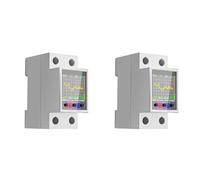 Jnchdghwa 2X GR2P 100A Smart Electricity Meter Tuya WiFi Din Rail Power Meter Digital Display Monitor Voltage Curve Ammeter