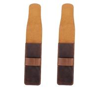 Jnchdghwa 2X Handmade Leather Pencil Storage Bag Cowhide Fountain Pen Case Holder Vintage Retro Accessories for Travel Journal A