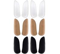 Jnchdghwa 2X Medial & Lateral Heel Wedge Silicone Insoles for Supination and Pronation, Corrective Adhesive Gel Shoe Inserts