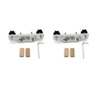 Jnchdghwa 2X Metal Guitar Bridge Clamp Aluminum Alloy Guitar Bridge Bonding Tool for Luthiers with Wooden Block