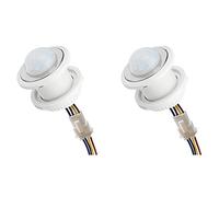 Jnchdghwa 2X Mini Motion Sensor Light Switch 110-220V PIR Sensor Smart Detection Time Delay Adjustable Infrared Induction Detector