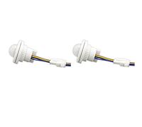 Jnchdghwa 2X Mini PIR Infrared Motion Sensor Detection 220V Adjustable Time Infrared Automatic LED Light Witch