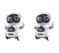 Jnchdghwa 2X Mini RC Pocket Robot for Kids with Interactive Dialogue Conversation, Voice Recognition, Chat Record, Singing