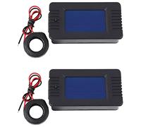 Jnchdghwa 2X Newest AC 6In1 220V 100A Single Phase Digital Panel Amp Volt Current Meter Watt Kwh Power Factor Meter with Coil CT