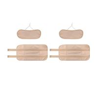 Jnchdghwa 2X Reusable Organic Pack Kit, Adjustable Elastic Strap Bamboo Cotton Machine Washable Anti Oil Leak (Khaki)
