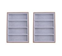 Jnchdghwa 2X Sunglasses Display Glasses Cases 4 Grids Sunglasses Display Box Glasses Display Jewelry Organizer Tray - Brown