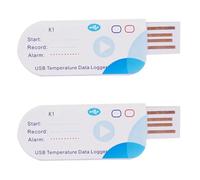 Jnchdghwa 2X USB Temperature Data Logger 14400 Points USB Report 60 Days IP65 Disposable Recorder