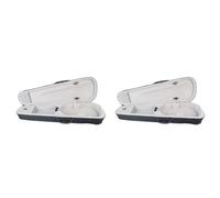 Jnchdghwa 2X Violin Case 4/4 Size Professional Triangular Shape Violin Hard Case -Silver Inside Violin Parts New