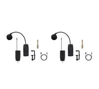 Jnchdghwa 2X Violin Wireless Microphone Musical Instrument Microphone Stage Performance Audio Receiver and Transmitter Short Clip