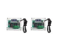 Jnchdghwa 2X W1209 DC 12V Digital Temperature Controller Board -50-110°C Electronic Temperature Temp Control Module Switch (1Pack)