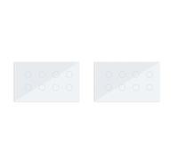 Jnchdghwa 2X WiFi Smart Touch Light Wall Switch Interruptor Glass Panel 8 Gang Tuya Smart Life for Home White