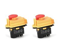Jnchdghwa 2X YH02-A Electromagnetic Switch 250V 16A 4PIN Push Button for Machine Tool Equipment Waterproof