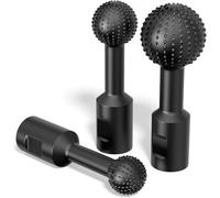 Jnchdghwa 3-PC Ball Gouge Attachments-Sphere Rotary Burr Set-for 5/8-11 Threads for 4-1/2"& 5" Angle Grinders, for Wood Hollowing