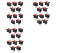 Jnchdghwa 30PCS KCD11 2Pin 2P Black Car Rocker Switch 3A 250V 6A 125V AC Button KCD1-11 10X15 10X15 KCD117