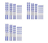 Jnchdghwa 30Pcs Masonry Drill Bit Set for Metal Steel Porcelain Ceramic Tile Concrete Brick Plastic(6 8 10 12mm)