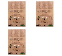 Jnchdghwa 3X Baseball Dice Board Game Wooden Dice and Board Game Interactive Double Table Game Fun Sports Toy