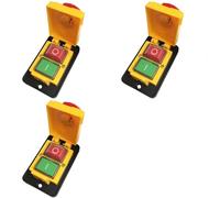 Jnchdghwa 3X DZ05 7 Pins 400V IP55 Three-Phase Electromagnetic Emergency Stop Push Button Switch