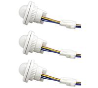 Jnchdghwa 3X Mini PIR Infrared Motion Sensor Detection 220V Adjustable Time Infrared Automatic LED Light Witch