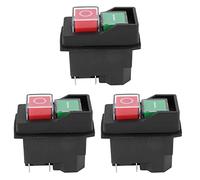 Jnchdghwa 3X Waterproof Electromagnetic Push Button Switch 5 Pins KJD17 220-240V Coil Magnetic Power Tool Safety Switches