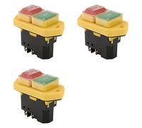 Jnchdghwa 3X YH02-A Electromagnetic Switch 220V 15A 5PIN Push Button for Machine Tool Equipment Waterproof Panel