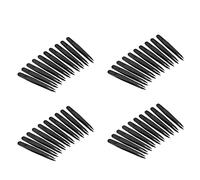 Jnchdghwa 40 Pcs Black Plastic Tip Head Anti Static Tweezer 12cm Length