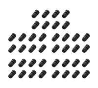 Jnchdghwa 40 PCS PG7 Black Plastic Waterproof Cable Gland Connector 3-6.5mm