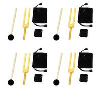 Jnchdghwa 4X 528 Hz Tuning Fork, Gold Tuning Forks 528 Hz for Musical Instrument, Meditation, Relaxation