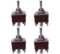 Jnchdghwa 4X AC 250V/15A 125V/20A ON/Off/ON 3 Position DPDT Momentary Toggle Switch