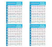 Jnchdghwa 4X Acoustic Guitar Practice Chords Scale Chart Guitar Chord Fingering Diagram Lessons Music for Guitar Beginner,S