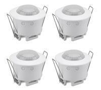Jnchdghwa 4X Ceiling Recessed PIR Motion Sensor Infrared Adjustable Detector for Corridor Warehouse Stairs Porch Lamp Switch
