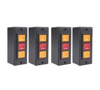 Jnchdghwa 4X Garage Door Opener, Electric Door Roll Switch Lock Box, Mounted Concealed Button Switch C