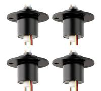 Jnchdghwa 4X Hole 5mm Through Bore Slip Ring 6CH 2A Collector Ring Joint Conductive Slipring Unlimited Rotary Connector