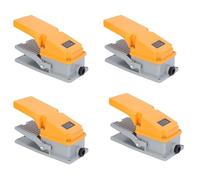 Jnchdghwa 4X LT4 Foot Switch Aluminium Case Treadle Pedal Switch for Machine Tool Control Silver Contact