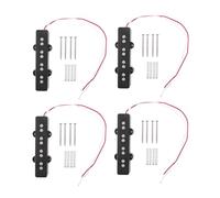 Jnchdghwa 4X Pro Electric Open Type Noiseless Bridge Pickup for 4 String Jazz Style,Black 95x18.3Mm
