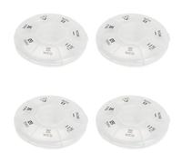 Jnchdghwa 4X Round Portable Pill Box Medicine Planner Small Case Weekly Pill Organizer 7-Sided Pill Reminder Round Shaped