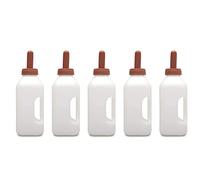 Jnchdghwa 5X Calf Bottle with Handle and Push-on Nipple 2 Quart Feeder for Nursing Baby Cows