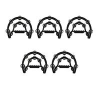 Jnchdghwa 5X Compact Double Half Moon Music Tambourine Percussion Tamborine Drum