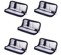 Jnchdghwa 5X Insulin Cooler Travel Case Diabetic Medication Organizer Cooler Bag Navy Blue