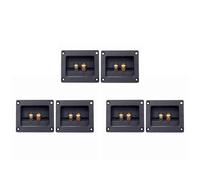 Jnchdghwa 6pcs DIY Car Stereo 2-Way Speaker Box Terminal Spring Cup Connector Banana Jack and Plugs Subwoofer Plugs 93x80mm Black