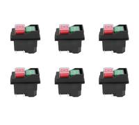 Jnchdghwa 6X Waterproof Electromagnetic Push Button Switch 5 Pins KJD17 220-240V Coil Magnetic Power Tool Safety Switches