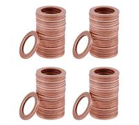 Jnchdghwa 80Pcs 12mm x 18mm x 1.5mm Copper Flat Washer Ring Sealing Fitting