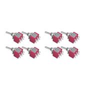 Jnchdghwa 8Pcs AC 250V 2A 120V 5A 6 Pin Terminals ON/Off/ON DPDT Toggle Switches