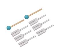 Jnchdghwa 8Pcs Aluminum Alloy Angel Crystal Tuning Fork 4096Hz/4160Hz/4225Hz Tuning Fork